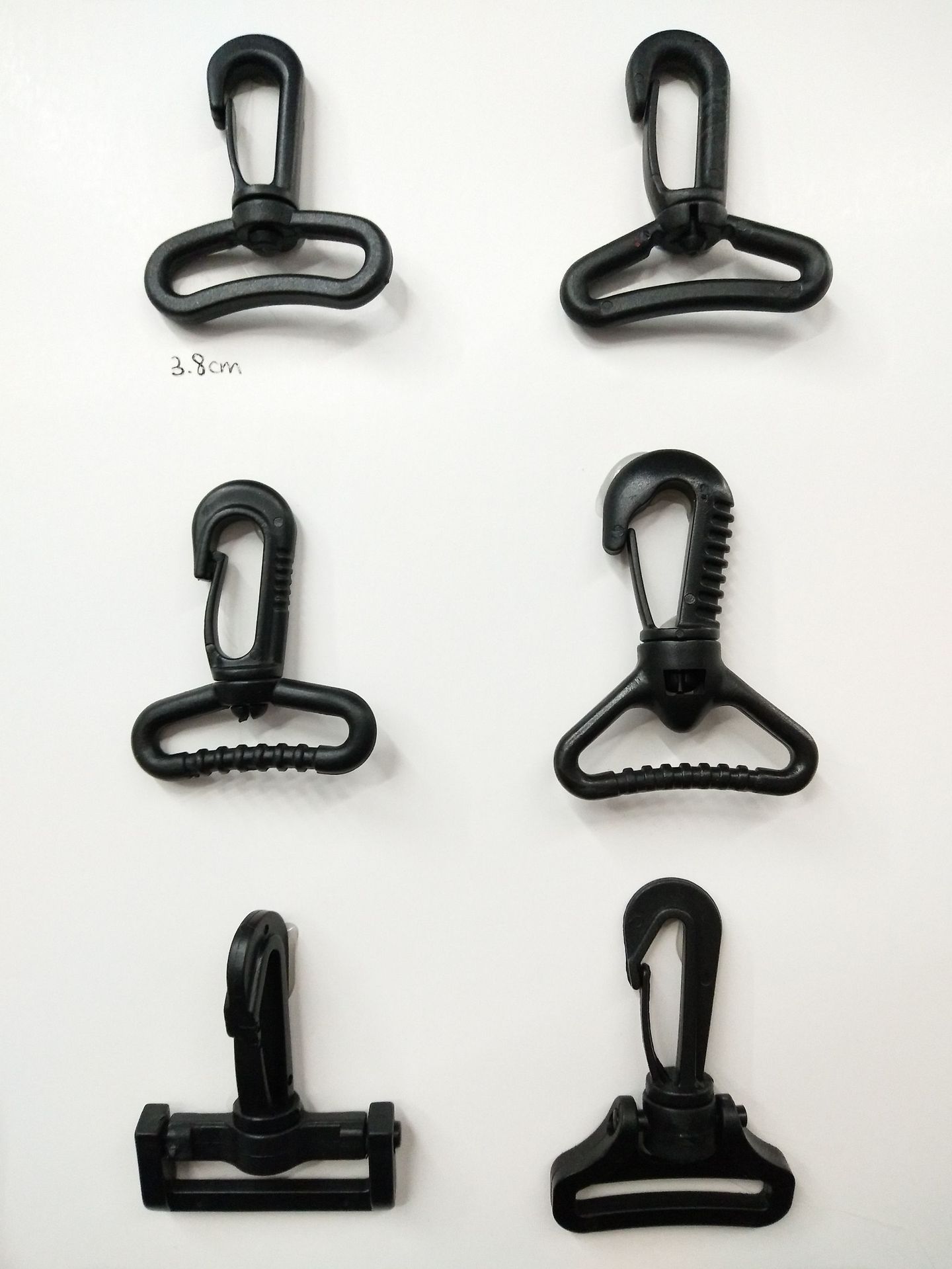 2.5cm塑料旋轉鉤箱包配件掛鉤織帶塑料鉤子狗鉤寵物鉤pom1.5C